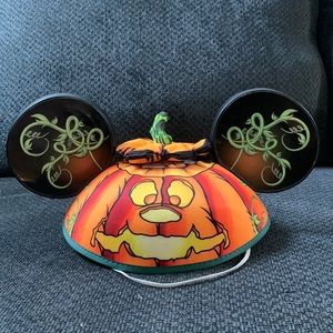 DISNEY HALLOWEEN JACK-O-LANTERN MICKEY MOUSE EARS CHIP & DALE PUMPKIN